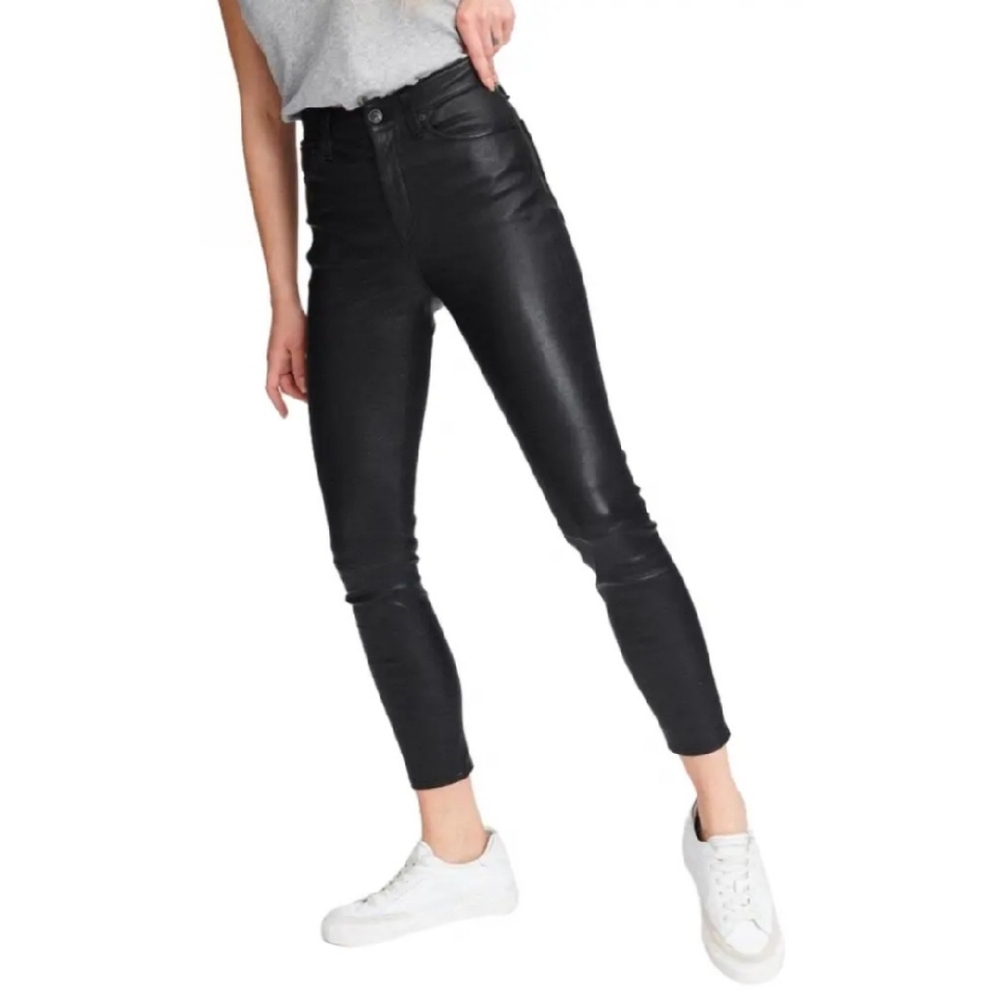 Rag & Bone Black Leather Jeans size 25